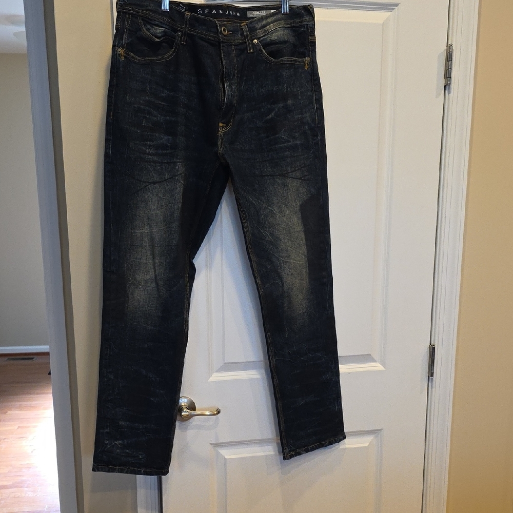 Sean John Stradivarius Men's Deep Indigo Straight Jeans